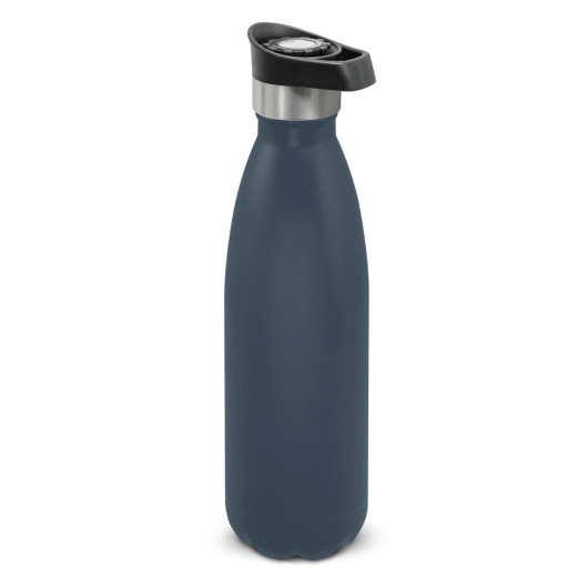 Petrol Blue Push Button Powder Coated Vacuum Bottles
